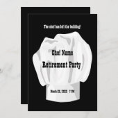 シェフリタイアカスタム招待状 招待状 (正面/裏面)