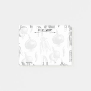 シェフレシピノート野菜模様キッチン ポストイット