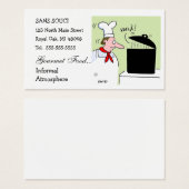 シェフレストランケータリングユーモアのある名刺 (正面&裏面)