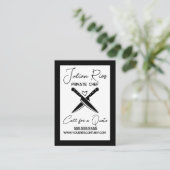 シェフレストラン調理師カットナイフ 名刺 (スタンド正面)