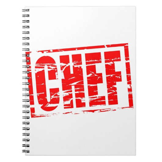 シェフレッドラバースタンプ効果 ノートブック (正面)