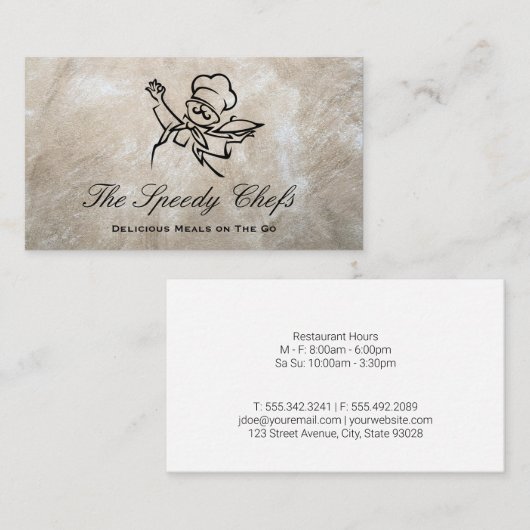 シェフロゴ |ケータリング配信サービス 名刺 (正面/裏面)