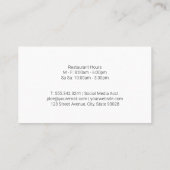 シェフロゴ |スプーンのハーブとスパイス 名刺 (裏面)