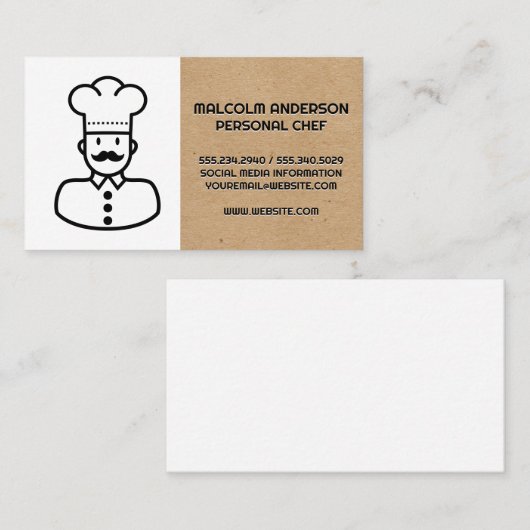 シェフロゴ 名刺 (正面/裏面)