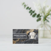 シェフロゴ |大理石 |ケータリング 名刺 (スタンド正面)