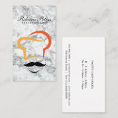 シェフロゴ | 大理石 | 料理 名刺 (正面/裏面)