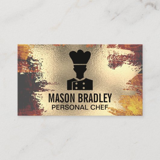 シェフロゴ | 金箔 名刺 (正面)