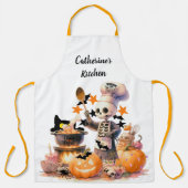 シェフ不気味ハロウィパーソナライズされたン エプロン (正面)