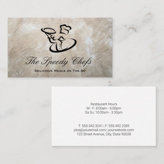 シェフ保持皿トレイ 名刺 (正面/裏面)