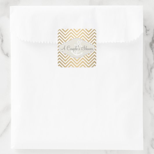 シェフ名門私立校風のロンストライプ航海のモダンいかり スクエアシール (バッグ)