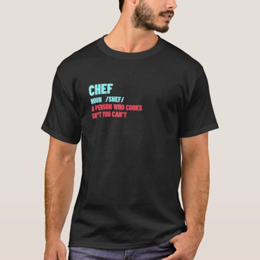 シェフ定義料理調理師1 Tシャツ (正面)