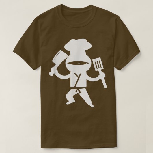 シェフ忍者キッチンレストランベーキング料理恋人 Tシャツ (デザイン正面)