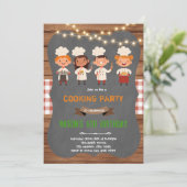 シェフ料理お菓子作り誕生日テーマ 招待状 (スタンド正面)