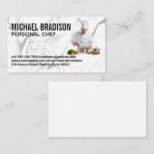 シェフ料理と具材 名刺 (正面/裏面)