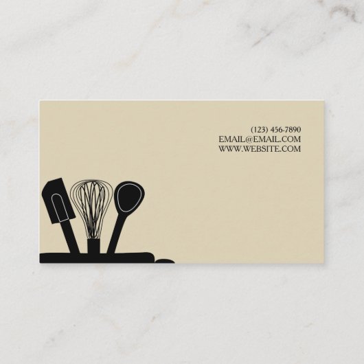 シェフ料理の名刺 名刺 (裏面)