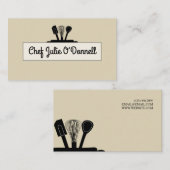 シェフ料理の名刺 名刺 (正面/裏面)