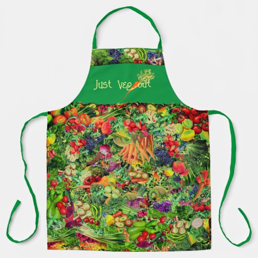 シェフ料理の野菜 エプロン (正面)