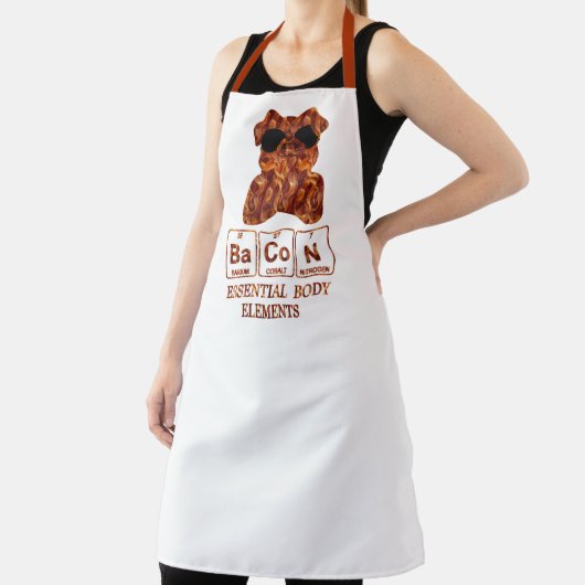 シェフ料理ガギフト |おもしろいノベルティベーコンデザイン エプロン (インサイチュ)