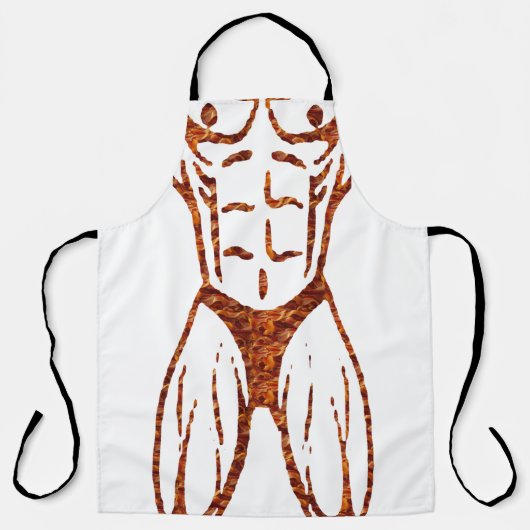 シェフ料理ギャグギフト | おもしろいノベルティ筋 エプロン (正面)