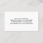 シェフ料理ツールパターン 名刺 (裏面)