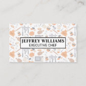 シェフ料理ツールパターン 名刺 (正面)