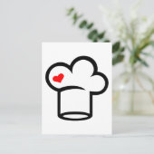 シェフ料理ハットハート ポストカード (スタンド正面)