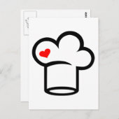 シェフ料理ハットハート ポストカード (正面/裏面)