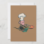 シェフ料理モンキーグリーティングカード シーズンカード (正面)