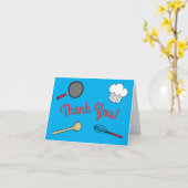 シェフ料理子供の誕生日パーティー カード (黄色い花)