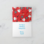 シェフ料理子供の誕生日パーティー カード (内部)