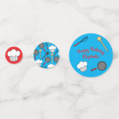 シェフ料理子供の誕生日パーティー コンフェッティ (裏面)