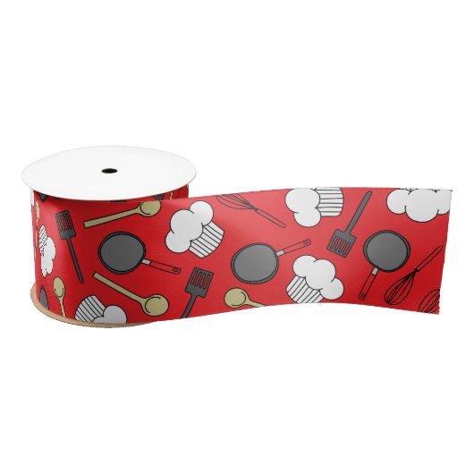 シェフ料理子供の誕生日パーティー サテンリボン (リール)