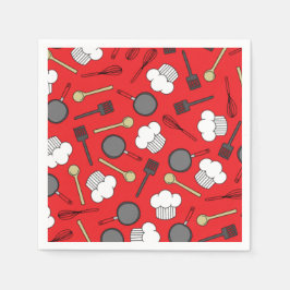 シェフ料理子供の誕生日パーティー スタンダードカクテルナプキン