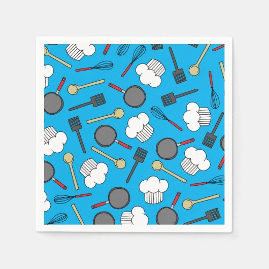 シェフ料理子供の誕生日パーティー スタンダードカクテルナプキン (正面)