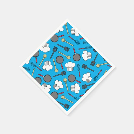 シェフ料理子供の誕生日パーティー スタンダードカクテルナプキン (角)