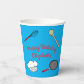 シェフ料理子供の誕生日パーティー 紙コップ (裏面)