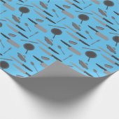 シェフ料理学校卒業キッチンパターン ラッピングペーパー (角)