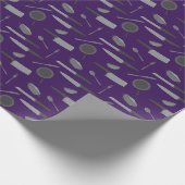 シェフ料理学校大学院キッチンツールパターン ラッピングペーパー (角)