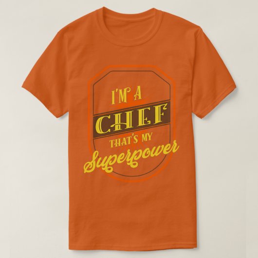 シェフ料理 Tシャツ (デザイン正面)