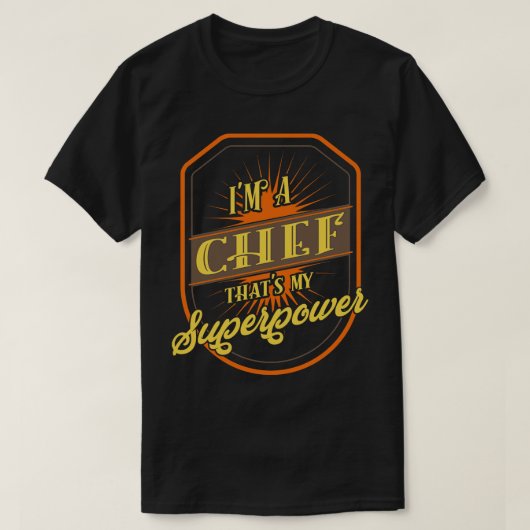 シェフ料理 Tシャツ (デザイン正面)