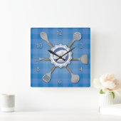 シェフ時間正方形壁時計 スクエア壁時計 (ホーム)