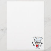 シェフ漫画とレターヘッド – 料理文房具 (正面)