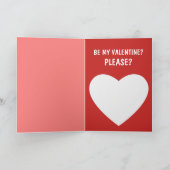 シェフ猫おもしろいバレンタインデー シーズンカード (内部)