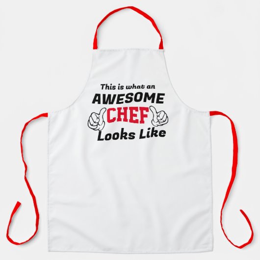 シェフ素晴らしエプロン | 調理師おもしろいエプロン エプロン (正面)