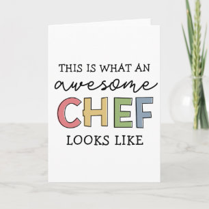 シェフ素晴らしギフト 最高の Chef Ever おもしろい Gift カード