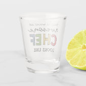 シェフ素晴らしギフト 最高の|  Chef Ever おもしろい Gift ショットグラス (裏面)