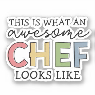 シェフ素晴らしギフト 最高の Chef Ever おもしろい Gift シール