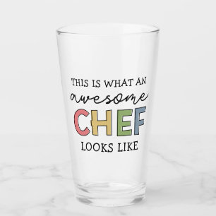 シェフ素晴らしギフト 最高の Chef Ever おもしろい Gift タンブラーグラス