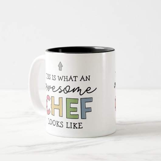 シェフ素晴らしギフト 最高の|  Chef Ever おもしろい Gift ツートーンマグカップ (正面左)