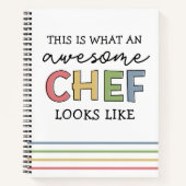シェフ素晴らしギフト 最高の|  Chef Ever おもしろい Gift ノートブック (正面)